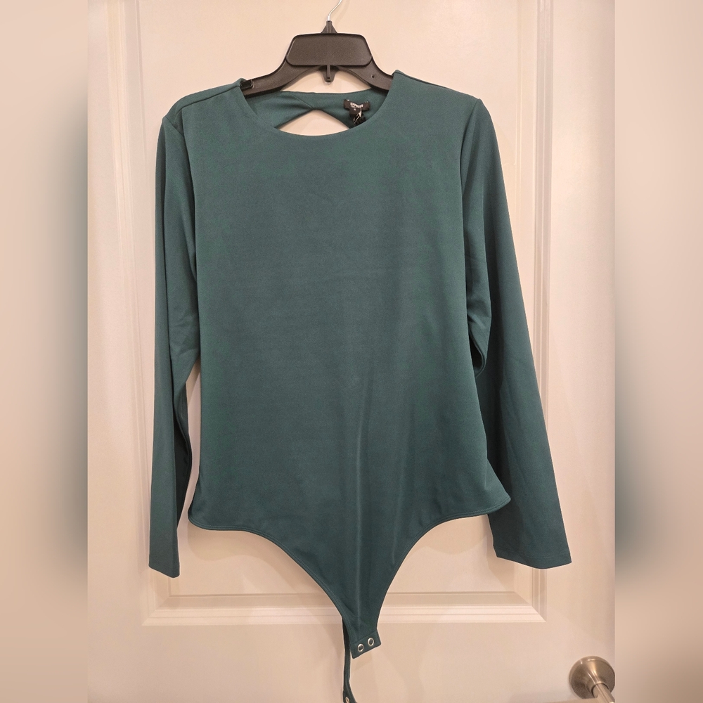 Express Teal Long Sleeve Bodysuit